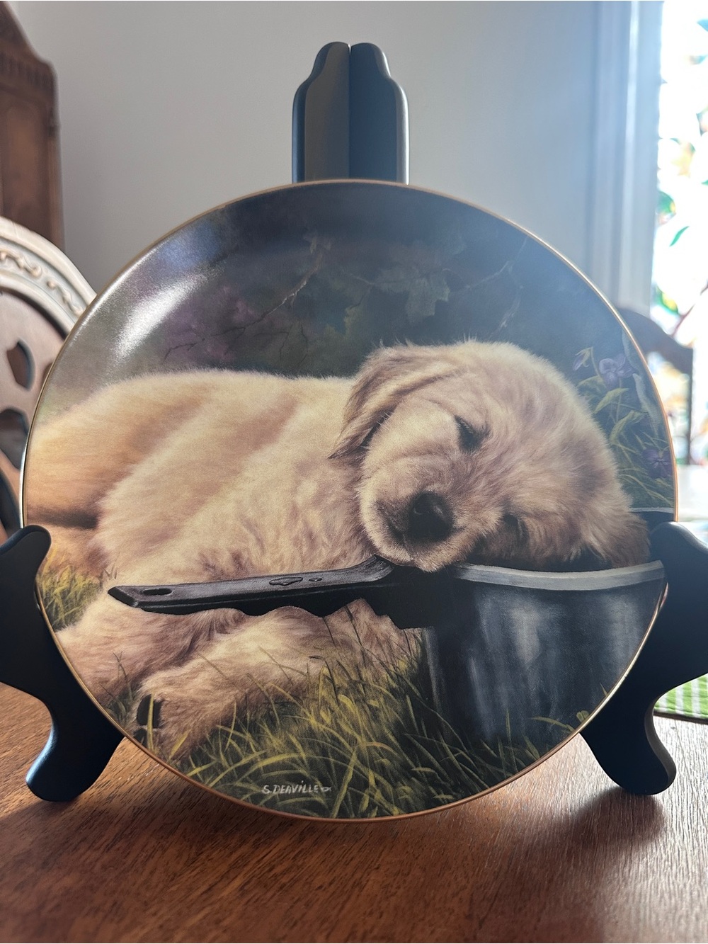 Decorative Plate “Forty Winks” by Shirley Deaville